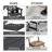 Outdoor Patio Dining Set All Weather HDPE Dining Set Poly Dining Set Rectangular Table  6 - Person-269010292-269010295