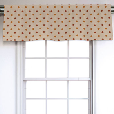 Sateen Polka Dots Ruffled Window Valance