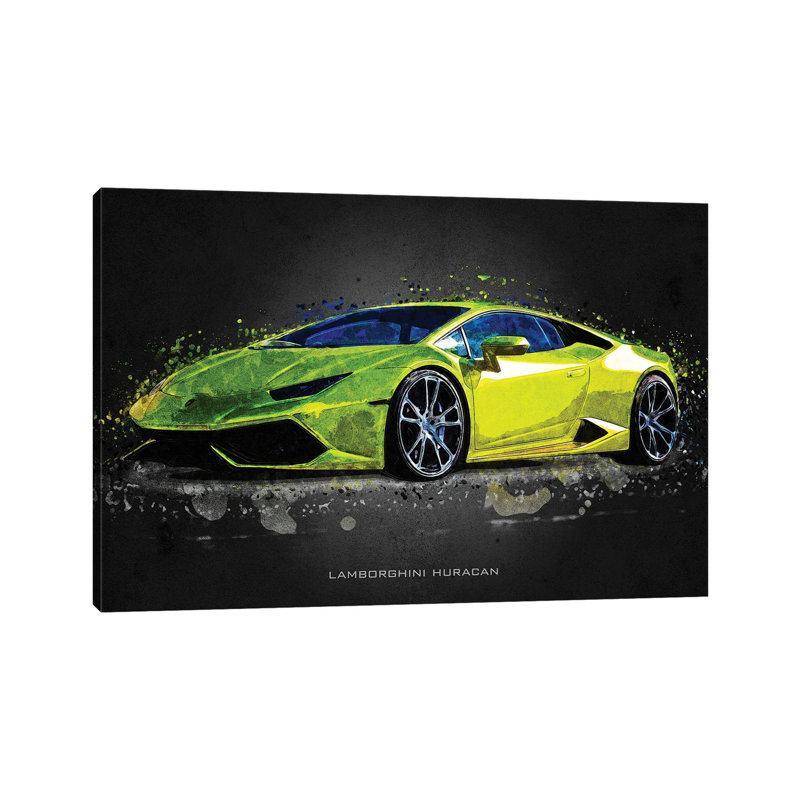 Lamborghini Huracan by Gab Fernando - Wrapped Canvas Print, 101.6 cm H x 66.04 cm W x 1.91 cm D