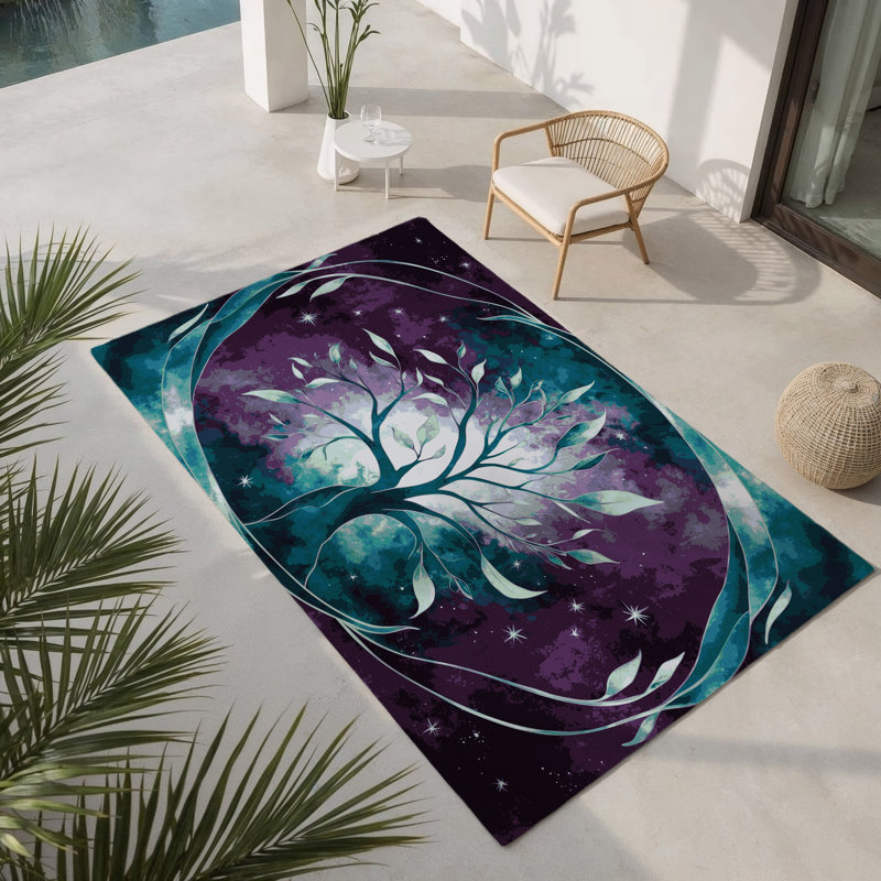 Twilight Bramble Indoor And Outdoor Area Rug, Rectangle 8' x 10'