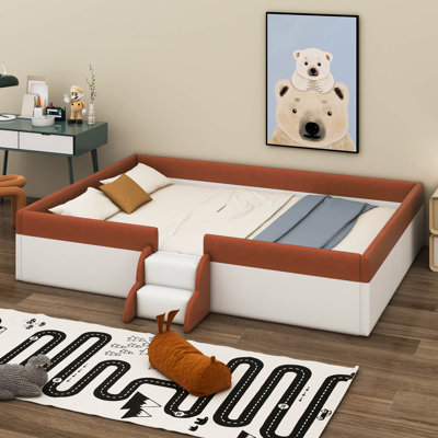 Upholstered Daybed Frame With Fence And Stairs by Latitude Run