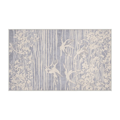 Machine Washable Beige Area Rug