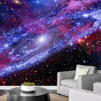 Cosmic Spiral Galaxy Nebula Stars Nature Photography Rustic Landscape Decorative