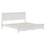 Lit plateforme classique blanc très grand, structure en bois massif robuste, pieds fuselés, aucun sommier requis-129675331-129675330