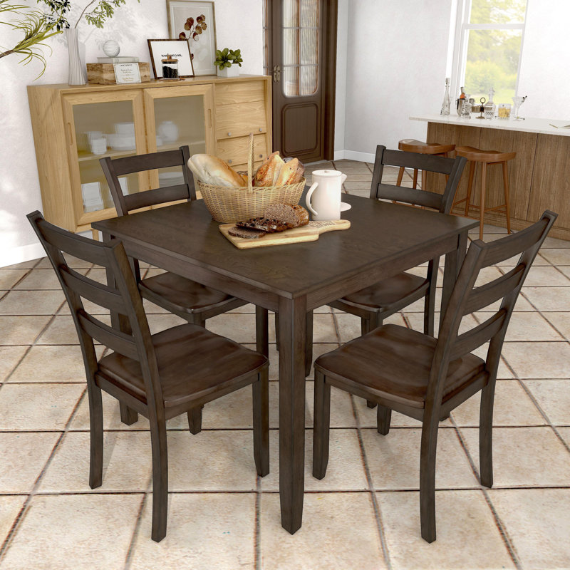 Ensemble repas 5 pièces Belknap, Marron clair