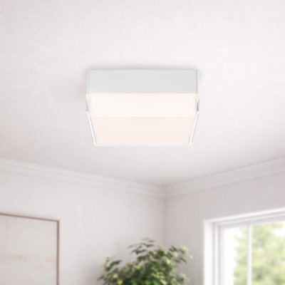 Plafonnier carré DEL 5 po Stout Advantage 10W 740 Lumens 5-CCT au choix 2700-3000-3500-4000-5000K en blanc