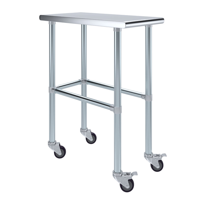 Table de travail en acier inoxydable, H 38 po x L 15 po x l 30 po