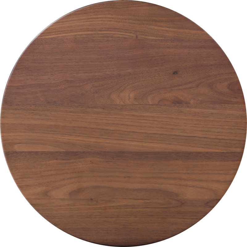 Shayne Solid Wood Abstract End Table, Brown