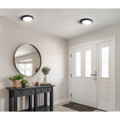7.28 Inch Black LED Disk Light