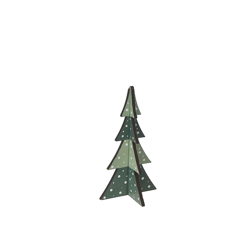 Petit ensemble de 4 décorations d'arbre en bois