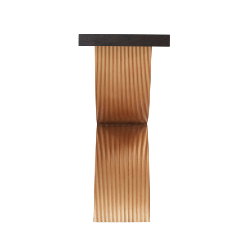 Jamie Drake Oak and Gilt Reed Console Table
