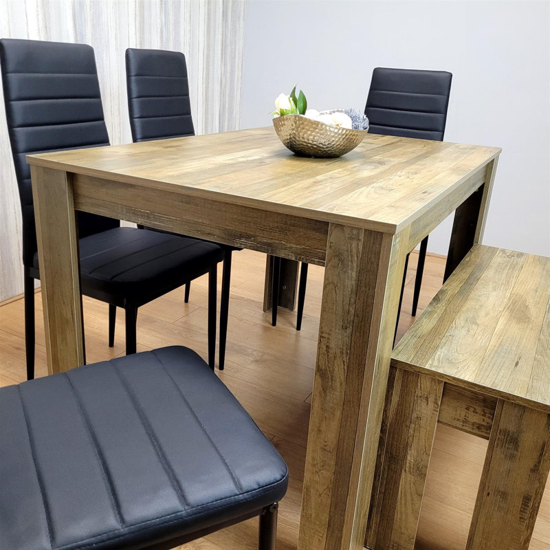 Riott 6 - Person Dining Set, Black