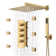 12 Inch Thermostatic Wall Mounted Rainfall Shower System with Rough-in Valve
