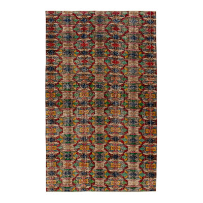 Distressed Homage Wool Geometric Area Rug