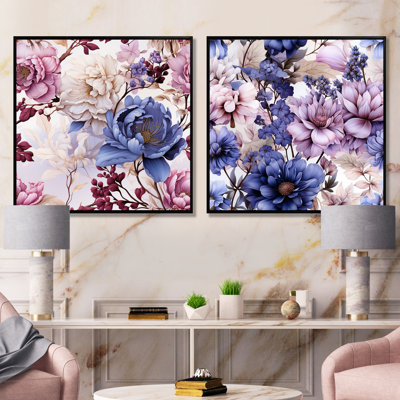 Baguenaudier - Ensemble de 2 décorations murales florales