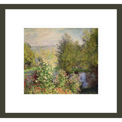 «A Corner of the Garden at Montgeron» par Claude Monet, impression giclée encadrée