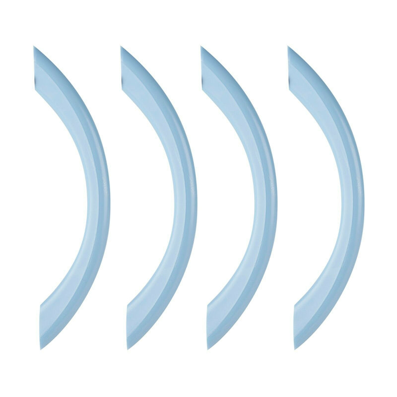 Plastic, Wood And Metal Handles & Knobs Light Blue Semi Circle Plastic Handle] X4
