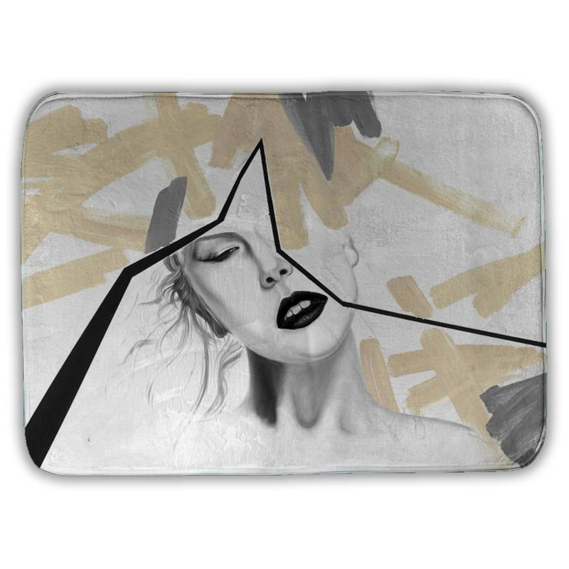 Divided woman Bath Mat with Non-Slip Backing - Quick Dry Memory Foam Bathroom Rug - Absorbent - Modern Plush Spa-Style - Machine Washable