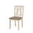5Pc Cottage Style Extendable Dining Table Set Chalk Gray Tow Tone Finish Upholstered Chair Dining Room Wooden Furniture Two Self-Storing Refectory Leaves Solid Wood