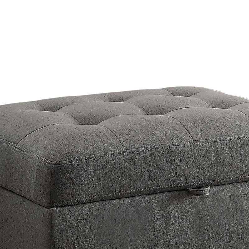 Grey Storage Ottoman