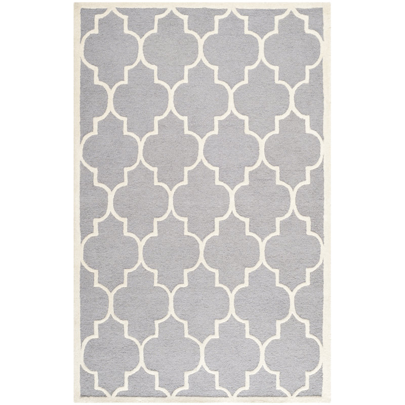 Lowestoft Geometric Wool Hand Tufted Area Rug, Rectangle 61 x 91 cm