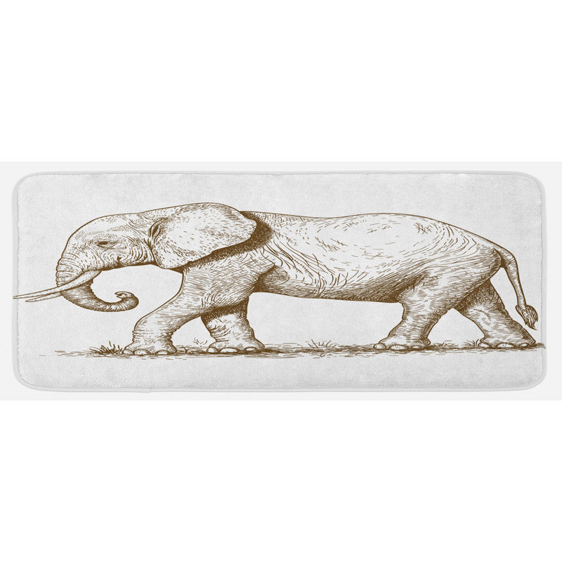 Tapis de cuisine éléphant