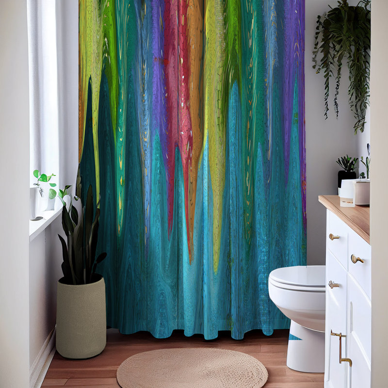 Abstract Shower Curtain, 72" H x 70" W