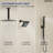 Thermostatic Shower Faucet System, Ceiling Mount High-Pressure Rainfall Dual Shower Head with Rough-In Valve-93876706