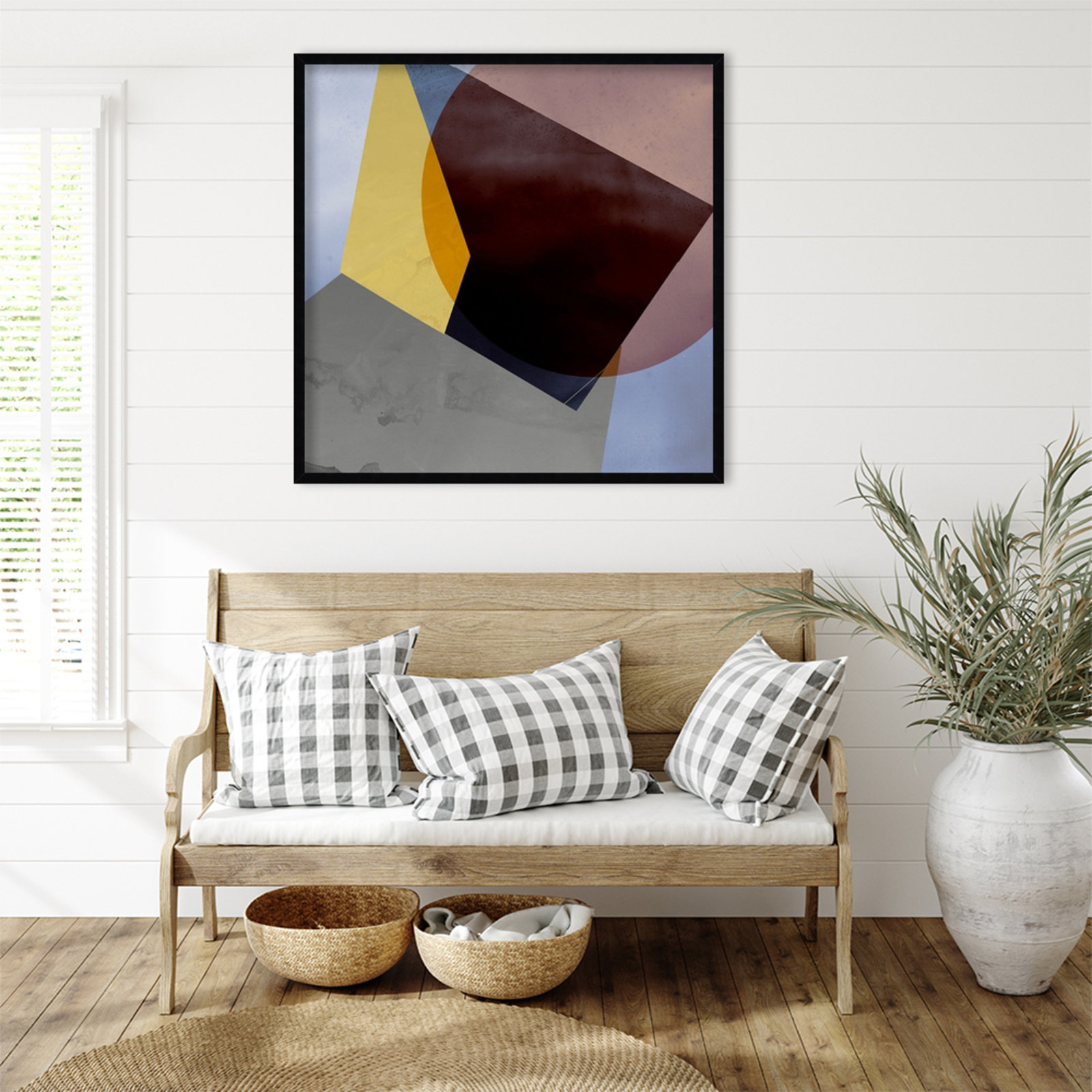 Essentially Minimal II by Flagler Wood Framed Wall Art Print, 33" H x 33" W, Black