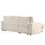 Canapé-lit beige avec rangement pratique pour accoudoirs et porte-gobelets - Canapé modulaire à 3 places-1532461842