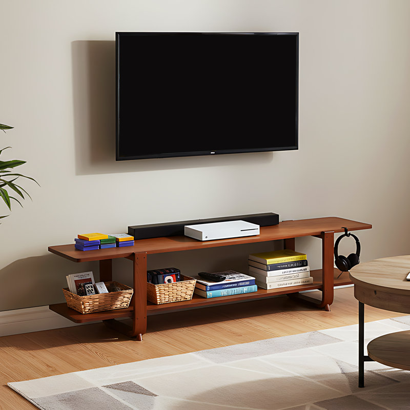 TV Stand With Storage For Tvs Up To 65'', Dark Brown
