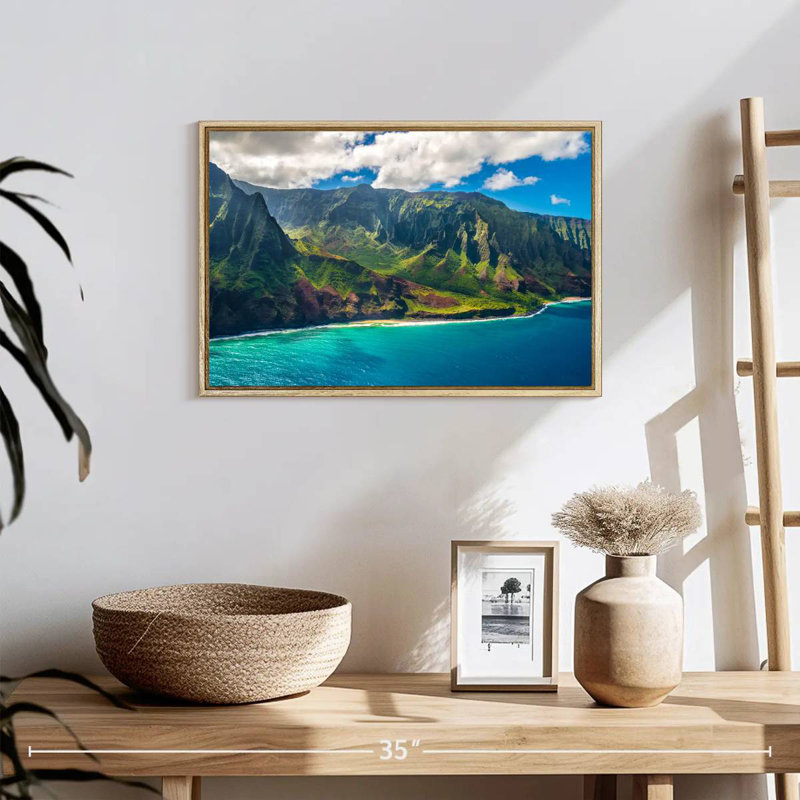 Kauai, 19 po x 13 po, Cadre flottant en bois naturel