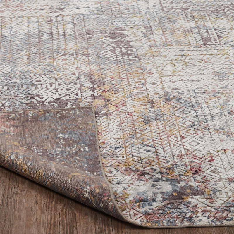 Hand Knotted Area Rug, Rectangle 6' x 9'