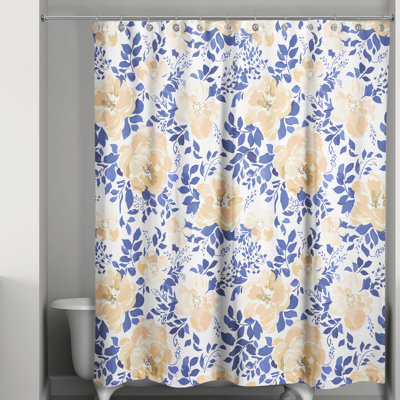 Rideau de douche simple à motif floral Daijon Meda