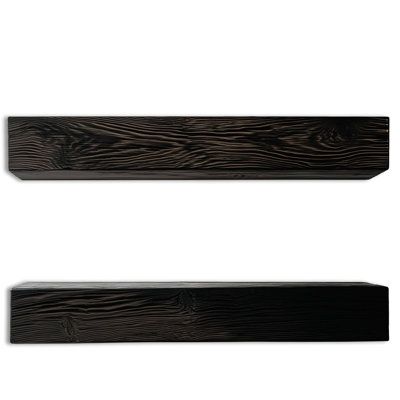 2 Pieces Solid Wood Floating Wall Shelf