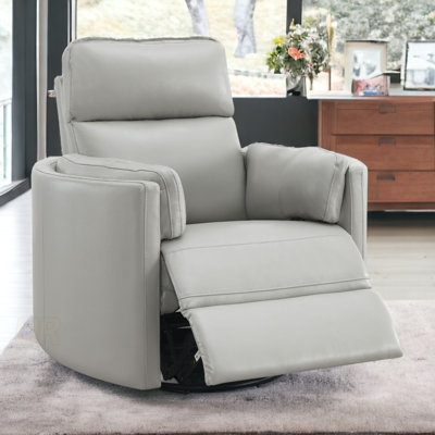 Sagen Faux Leather Glider Recliner With Swivel, Combining Comfort, Style, And Versatile Functionality For Modern Living.