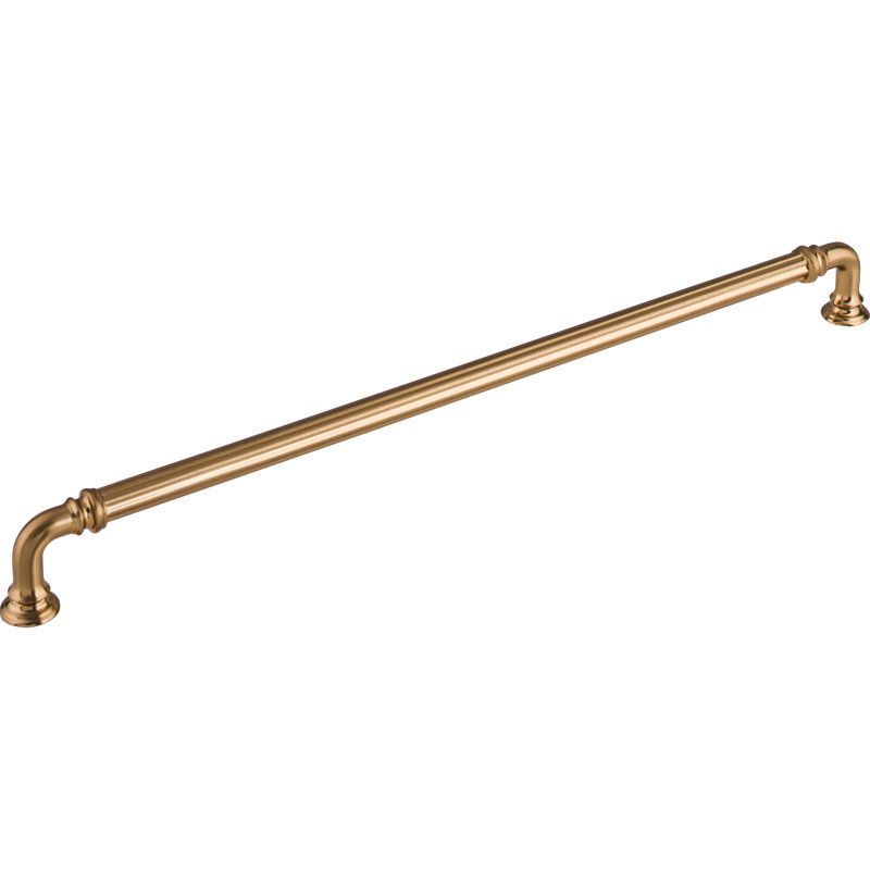 Reeded 12" Center to Center Bar Pull, Honey Bronze, 5" Center to Center