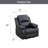 Black Manual Function Recliner | Durable Fabric | 110-115 ° Reclining | Solid Wood Frame