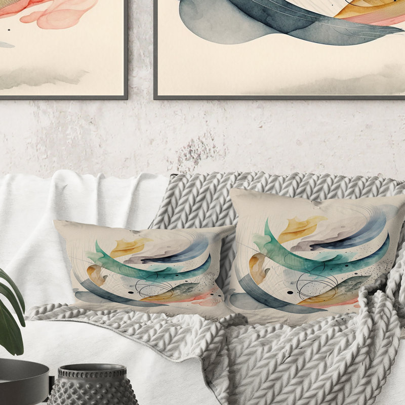 Soft Minimalist Abstract - Abstract Minimalism Printed Throw Pillow
