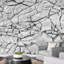 Peintures murales abstraites gris foncé-93996711