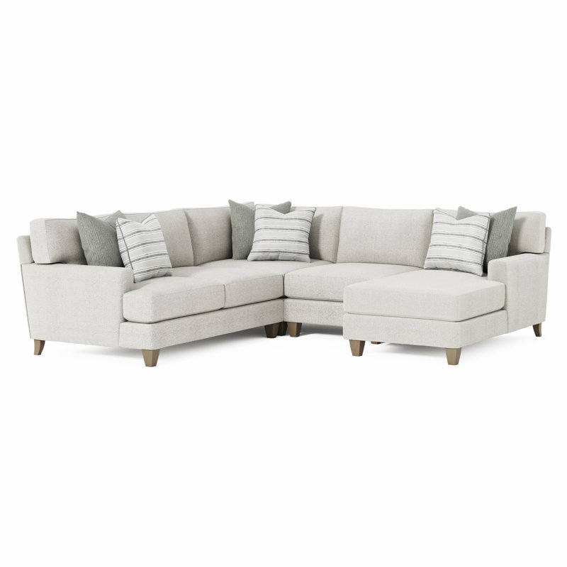 Bernhardt Mila 4-Piece Right Facing Fabric Sectional