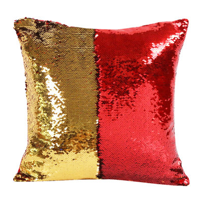 Sequined Reversible Pillow Cover