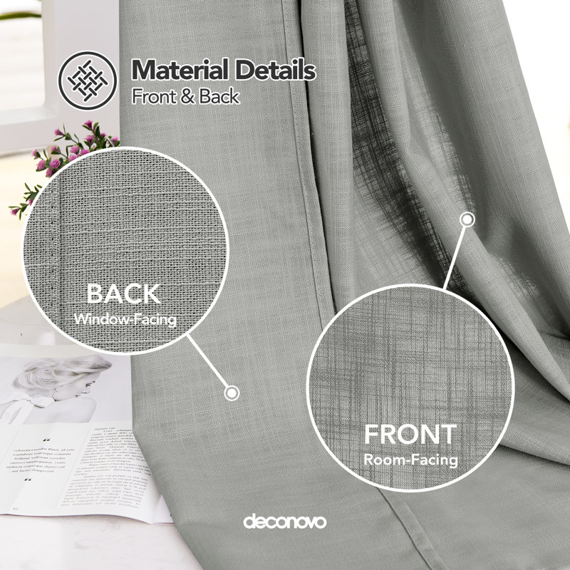 Gray Sheer Polyester Grommet Window Panels, 52" x 84"