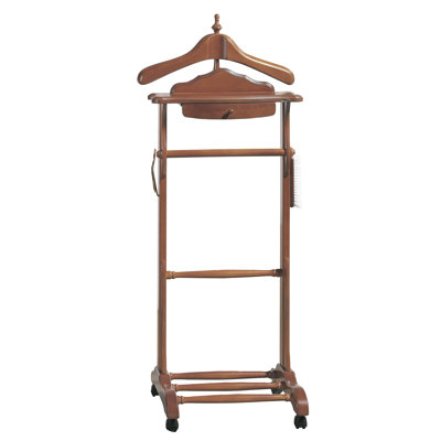 Stonehill Solid Wood Iron Freestanding 2 - Hook Valet Stand