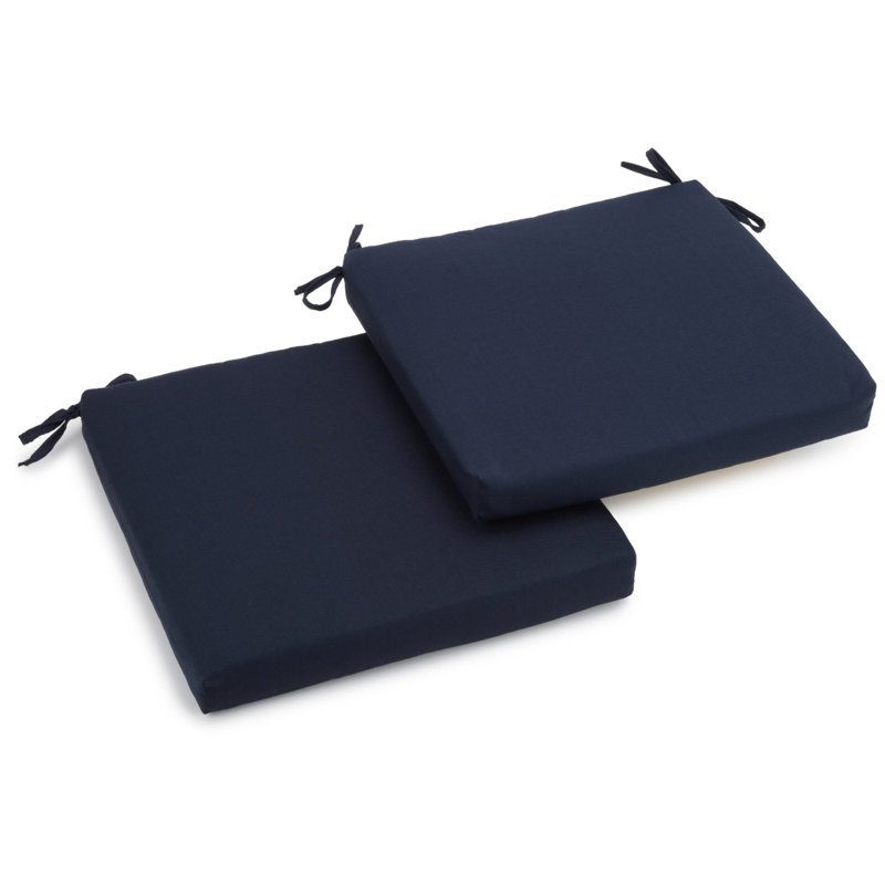 Outdoor 3'' Seat Cushion, Navy, Twill