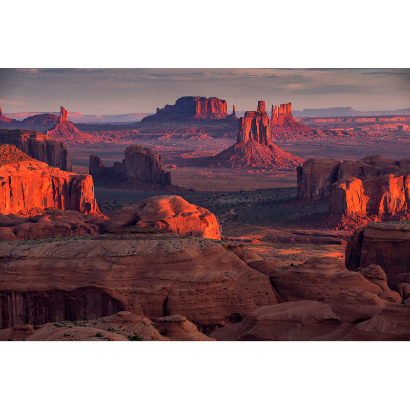 Hunts Mesa Navajo Tribal Majesty Place Near Monument Valley, Arizona, USA by Bill_Vorasate - Wrapped Canvas Print