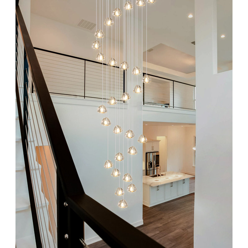 25-light Dimmable Crystal Chandelier, Silver