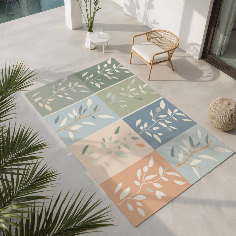 Morning Dew Indoor And Outdoor Area Rug, Rectangle 4' x 6'