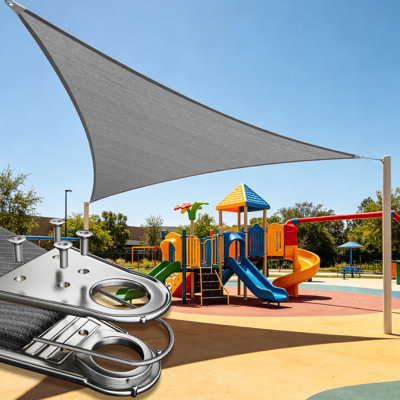Royal Super Ring Shade Triangle Super Ring Shade Sail With Hardware Kit & Rope