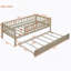 Lit de jour en bois avec couchette et garde-corps-657603965-657603964